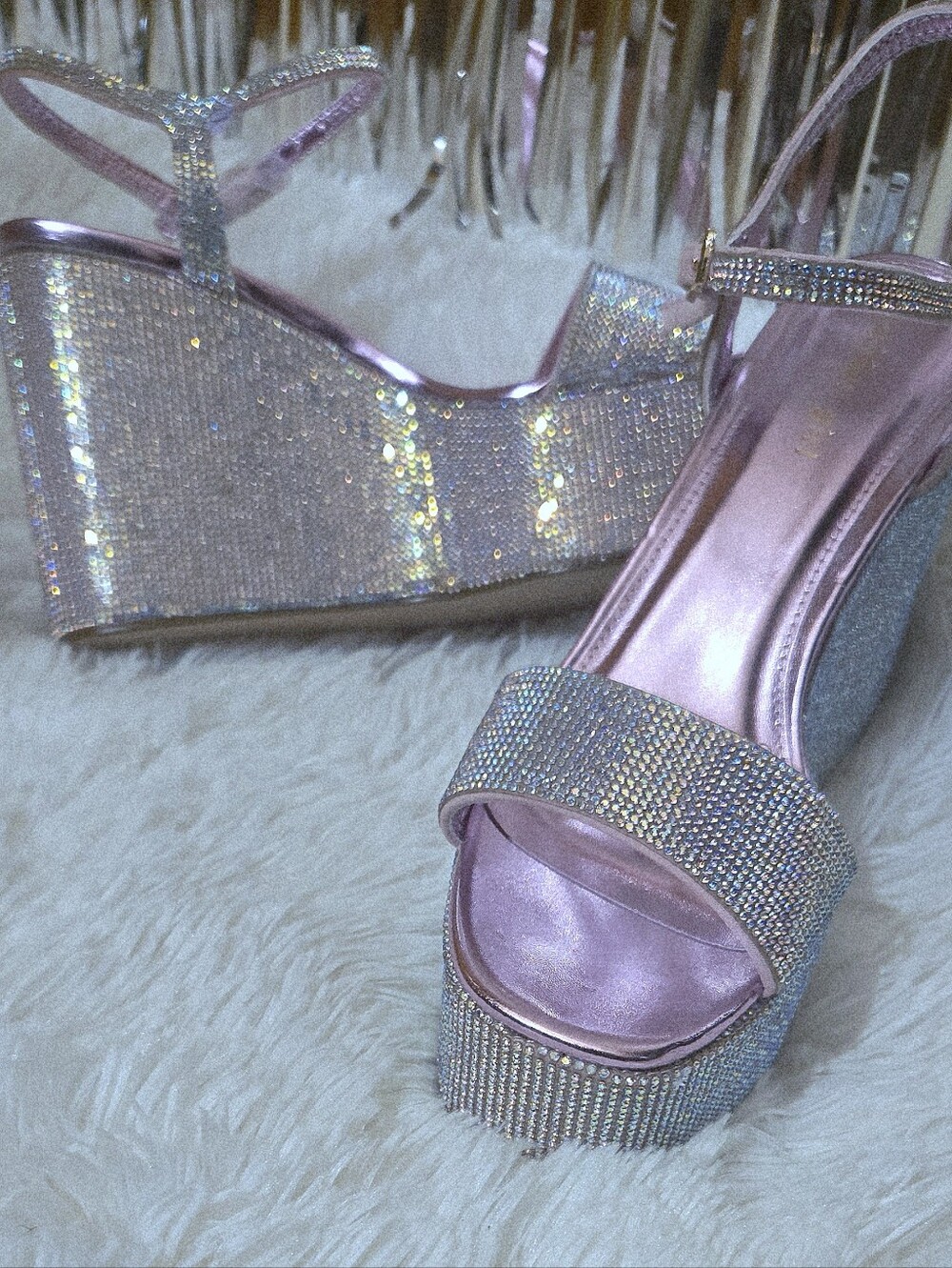 NWOT Madden Girl Sparkly Wedges